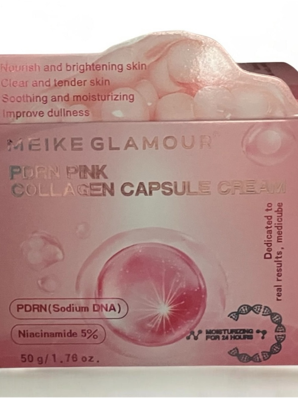 Glamour Pink Collagen Capsule Cream - Hydrating Face Moisturizer